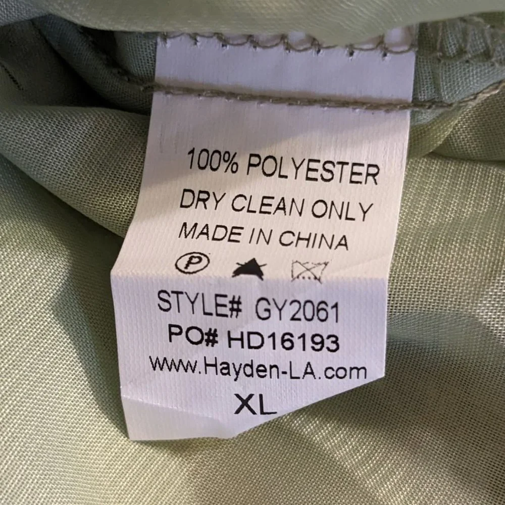 Hayden Girls Sage V-Neck Floral Ruffle Long Sleeve Top Blouse - size XL NWT - Picture 10 of 10